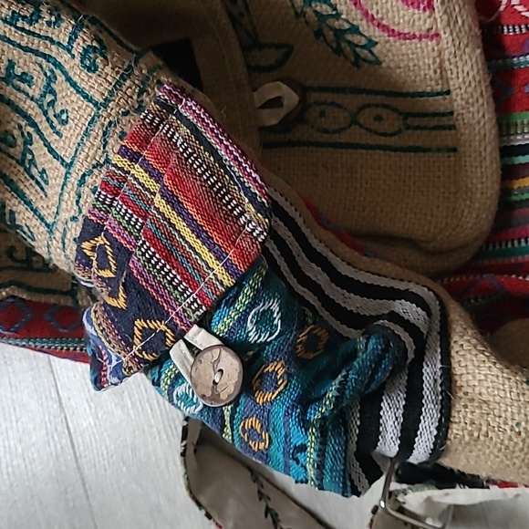 Rice Love Recycled Boho Travel Backpack - Picture 3 of 8